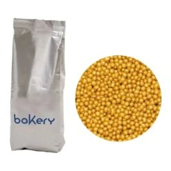 Decora Mini Sugar Pearls Bulk Bag 1kg - Gold