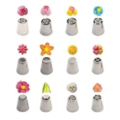 Decora Premium 'Russian Themed' Piping Nozzle Kit Of 12 -Silikomart Store decora premium russian themed piping nozzle kit of 12 p5047 26684 image