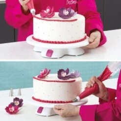 Decora Revolving Turntable With Base And Arrest Pz. Button 32 Cm -Silikomart Store decora revolving turntable with base and arrest pz button 32 cm p2654 36016 image