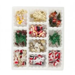 Doric 75 Piece Assorted Christmas Decorations, In A Display Box