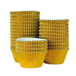 Doric Bulk Packed Professional Foil Muffin Case Gold (Pack Of 375)