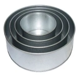 Eurotins 4 Tier Round 3" Deep Cake Tins ( 6 , 8 , 10 , 12 ) - Set Of 4