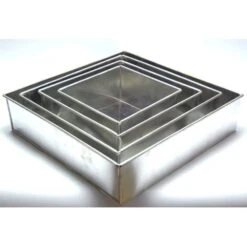 Eurotins 4 Tier - Square 4" Deep - Baking Tin - Cake Pan - Set Of 4