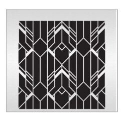 Evil Cake Genius Acrylic Cake Stencil - Art Deco Geometric