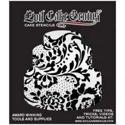 Evil Cake Genius Acrylic Cake Stencil - Bridal Lace 5 Evil Cake Genius Acrylic Cake Stencil - Bridal Lace -Silikomart Store evil cake genius acrylic cake stencil bridal lace p16569 58079 image
