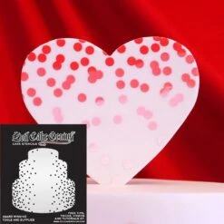 Evil Cake Genius Acrylic Cake Stencil - Confetti Border -Silikomart Store evil cake genius acrylic cake stencil confetti border p16566 58061 image