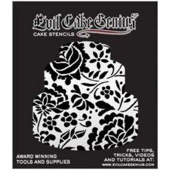 Evil Cake Genius Acrylic Cake Stencil - Embroidered Lace By Julie Deffense 5 Evil Cake Genius Acrylic Cake Stencil - Embroidered Lace By Julie Deffense -Silikomart Store evil cake genius acrylic cake stencil embroidered lace by julie deffense p16557 58016 image
