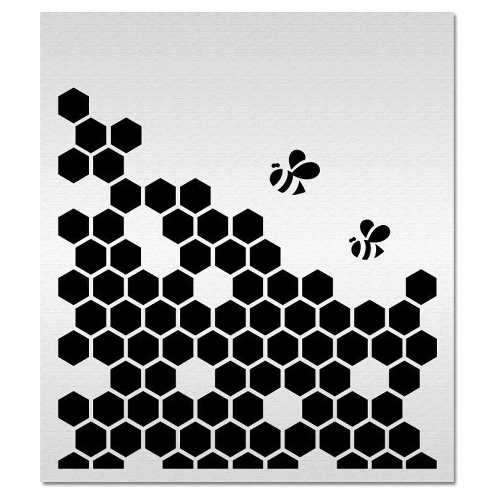 Evil Cake Genius Acrylic Cake Stencil - Honeybee 1 Evil Cake Genius Acrylic Cake Stencil - Honeybee