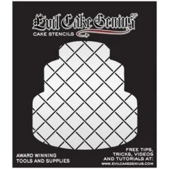 Evil Cake Genius Acrylic Cake Stencil - Little Lattice -Silikomart Store evil cake genius acrylic cake stencil little lattice p16552 57991 image