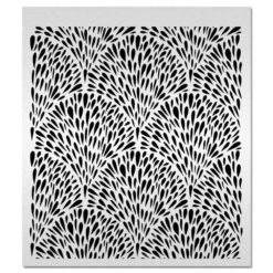 Evil Cake Genius Acrylic Cake Stencil - Peacock Fans