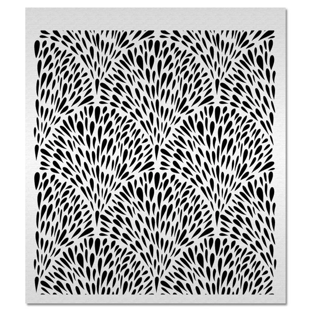 Evil Cake Genius Acrylic Cake Stencil - Peacock Fans 1 Evil Cake Genius Acrylic Cake Stencil - Peacock Fans