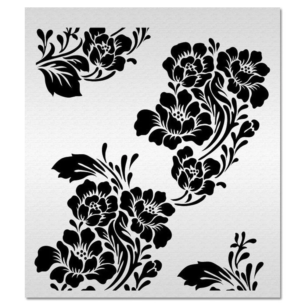 Evil Cake Genius Acrylic Cake Stencil - Rose Lace 1 Evil Cake Genius Acrylic Cake Stencil - Rose Lace