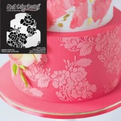 Evil Cake Genius Acrylic Cake Stencil - Rose Lace 9 Evil Cake Genius Acrylic Cake Stencil - Rose Lace -Silikomart Store evil cake genius acrylic cake stencil rose lace p16576 58120 image