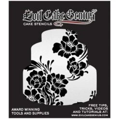 Evil Cake Genius Acrylic Cake Stencil - Rose Lace 11 Evil Cake Genius Acrylic Cake Stencil - Rose Lace -Silikomart Store evil cake genius acrylic cake stencil rose lace p16576 58122 image