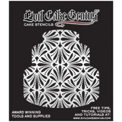 Evil Cake Genius Acrylic Cake Stencil - Sarasota By Julie Deffense -Silikomart Store evil cake genius acrylic cake stencil sarasota by julie deffense p16560 58036 image