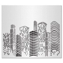 Evil Cake Genius Acrylic Cake Stencil - Skyline