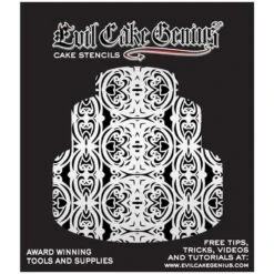 Evil Cake Genius Acrylic Cake Stencil - Velvet Burnout 5 Evil Cake Genius Acrylic Cake Stencil - Velvet Burnout -Silikomart Store evil cake genius acrylic cake stencil velvet burnout p16559 58028 image