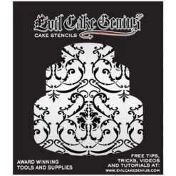 Evil Cake Genius Acrylic Cake Stencil - Versailles -Silikomart Store evil cake genius acrylic cake stencil versailles p16551 57983 image