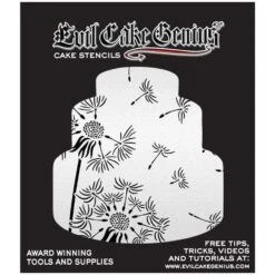 Evil Cake Genius Acrylic Cake Stencil - Wish -Silikomart Store evil cake genius acrylic cake stencil wish p16555 58006 image