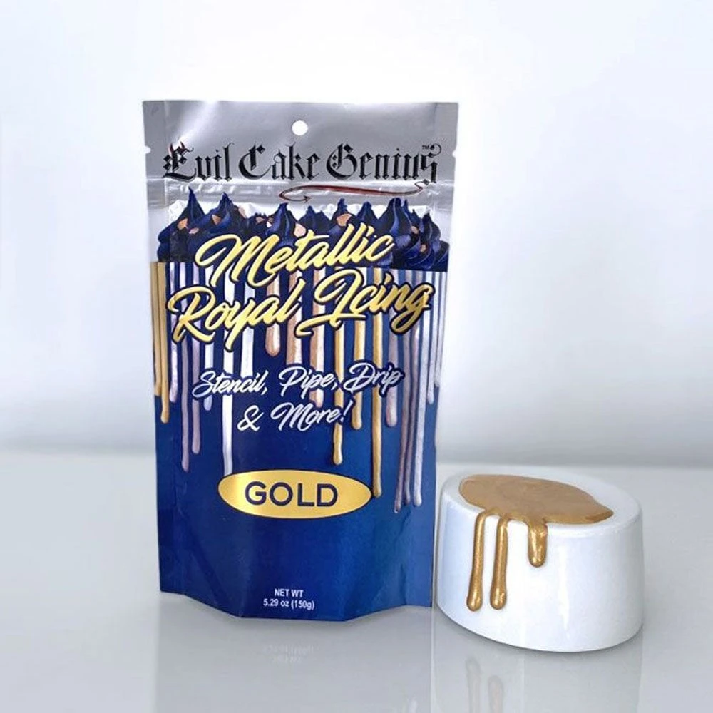 Evil Cake Genius Gold Royal Icing Mix 1 Evil Cake Genius Gold Royal Icing Mix
