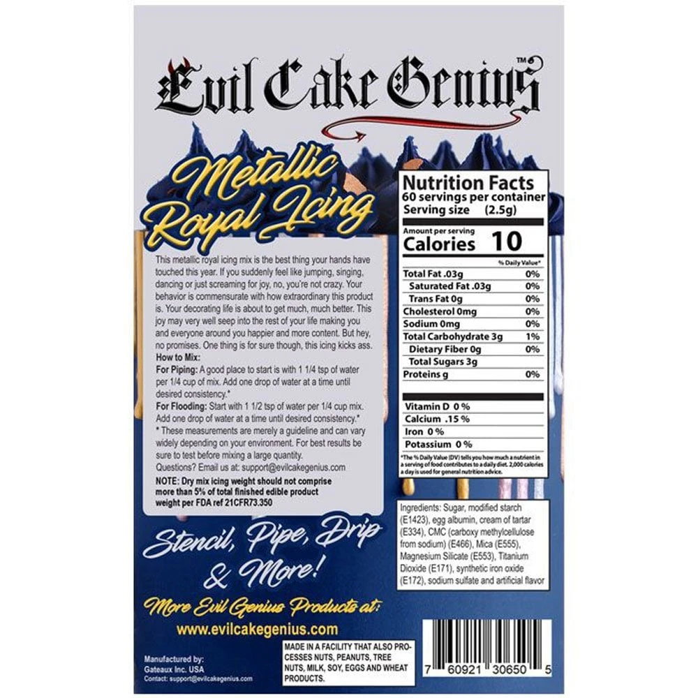 Evil Cake Genius Gold Royal Icing Mix 2 Evil Cake Genius Gold Royal Icing Mix - Image 2