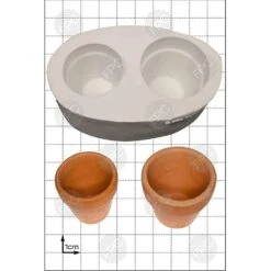 FPC Moulds 3D Flower Pots' Silicone Mould