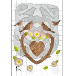 FPC Moulds Birds & Branch Frame' Silicone Mould