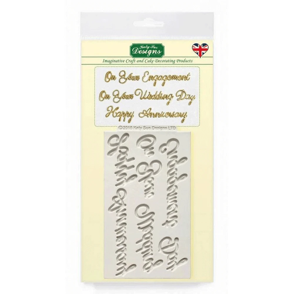 Katy Sue Designs Katy Sue Moulds Word Perfect - Wedding Set 1 Katy Sue Designs Katy Sue Moulds Word Perfect - Wedding Set
