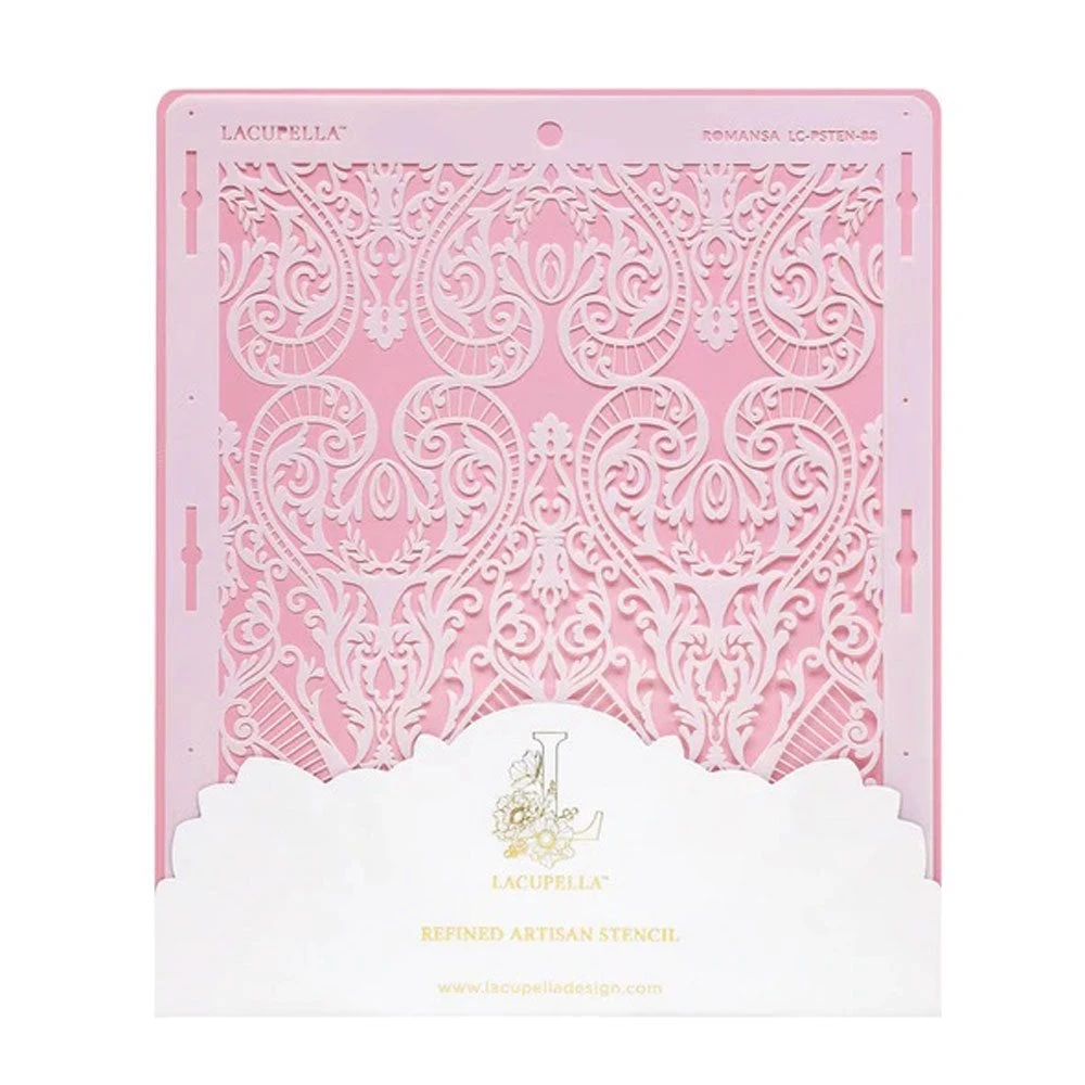 Lacupella Seamless Cake Stencil - ROMANSA 1 Lacupella Seamless Cake Stencil - ROMANSA
