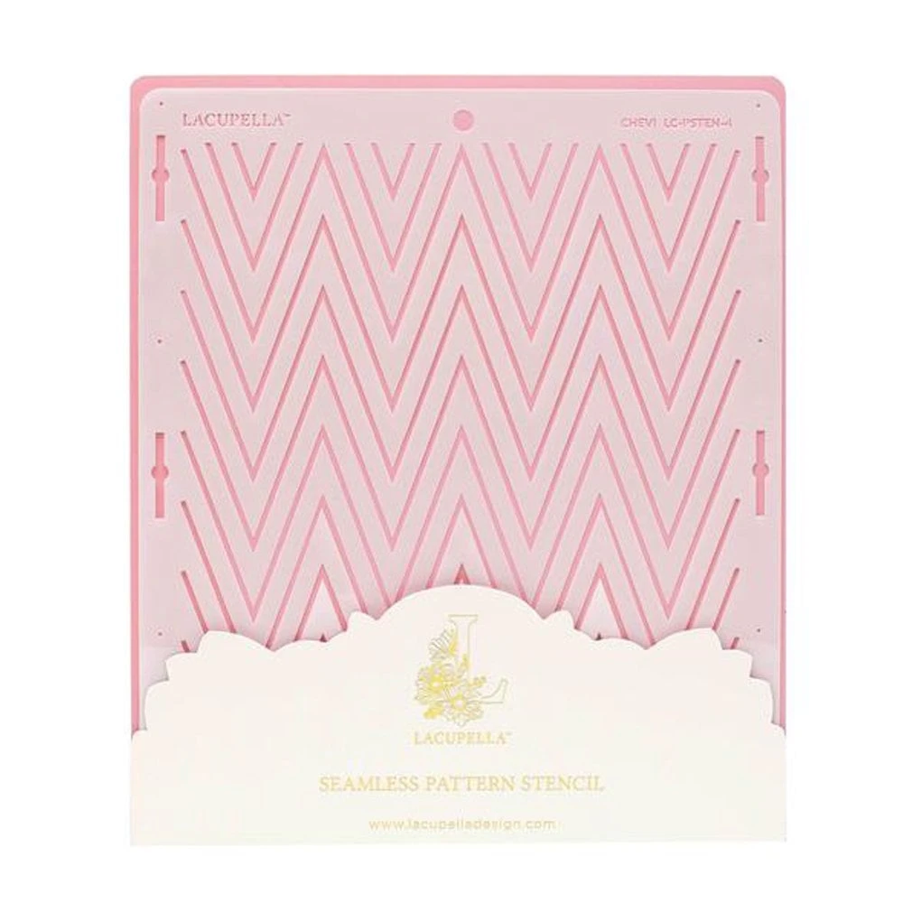 Lacupella Seamless Pattern Cake Stencil - CHEVI 1 Lacupella Seamless Pattern Cake Stencil - CHEVI