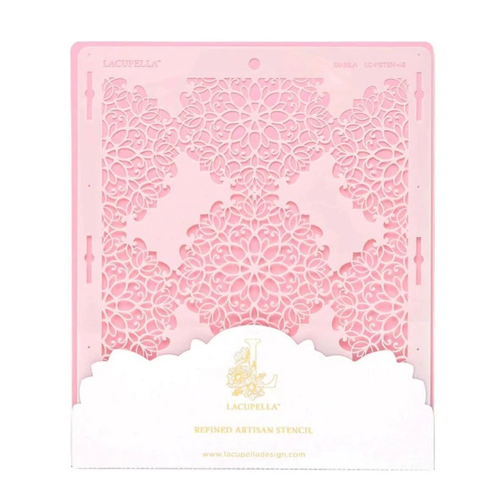 Lacupella Seamless Pattern Cake Stencil - DARLA 1 Lacupella Seamless Pattern Cake Stencil - DARLA