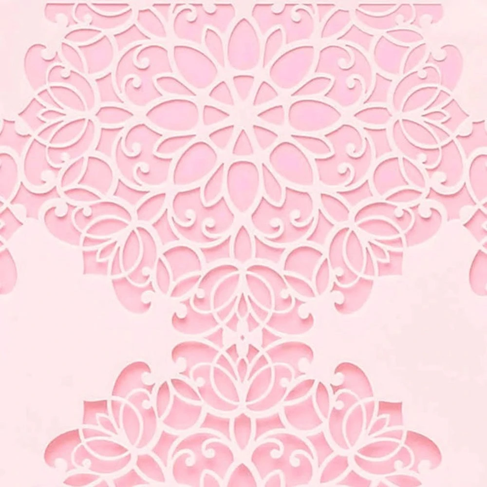 Lacupella Seamless Pattern Cake Stencil - DARLA 2 Lacupella Seamless Pattern Cake Stencil - DARLA - Image 2