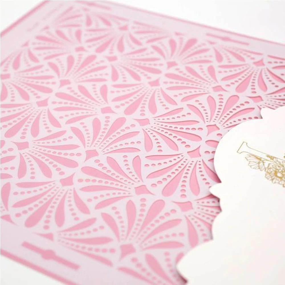 Lacupella Seamless Pattern Cake Stencil - GLAM 2 Lacupella Seamless Pattern Cake Stencil - GLAM - Image 2