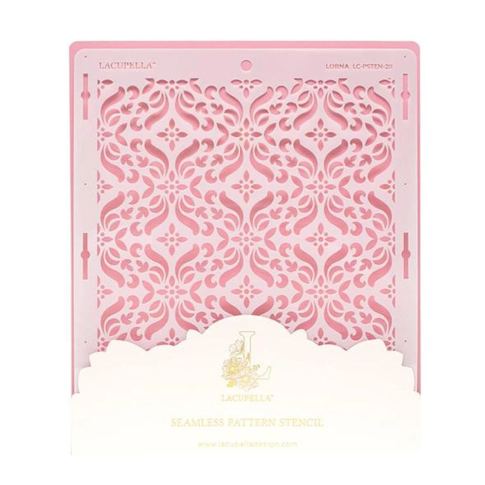 Lacupella Seamless Pattern Cake Stencil - LORNA 1 Lacupella Seamless Pattern Cake Stencil - LORNA