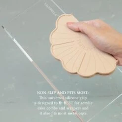 Lacupella Silicone Flora Comfort Grip For Cake Scrapers - Pack Of 2 -Silikomart Store lacupella silicone flora comfort grip for cake scrapers pack of 2 p13381 46696 image