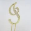 Letter I - Large Gold Swarovski Monogram Diamante Crystal Cake Topper (12cm)