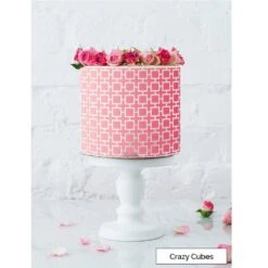 LissieLou Crazy Cubes Cake Stencil - Full Size Design
