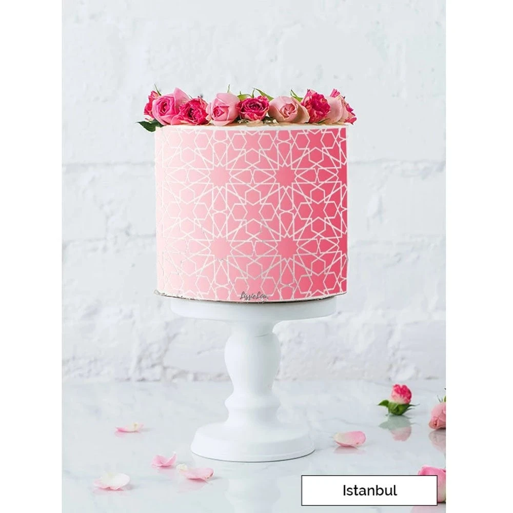 LissieLou Istanbul Cake Stencil - Full Size Design 1 LissieLou Istanbul Cake Stencil - Full Size Design