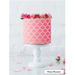 LissieLou Many Mosaics Cake Stencil - Full Size Design