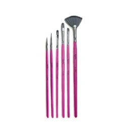 LissieLou Mixed Paint Brush Set - 6 Pieces