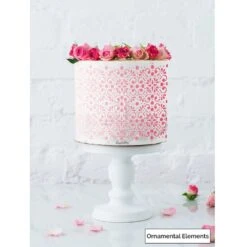 LissieLou Ornamental Elements Cake Stencil - Full Size Design