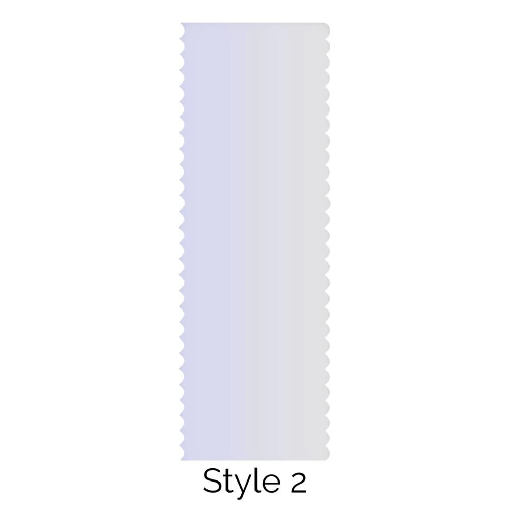 LissieLou Style 2 Double Edged Cake Scraper Acrylic 1 LissieLou Style 2 Double Edged Cake Scraper Acrylic