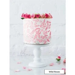LissieLou Wild Roses Cake Stencil - Full Size Design