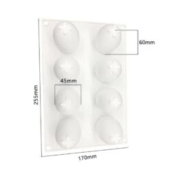 Mould Factory 3D Easter Egg Truffle Silicone Mould - 8 Cavity -Silikomart Store mould factory 3d easter egg truffle silicone mould 8 cavity p12342 44153 image