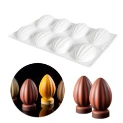 Mould Factory Cocoa Bean Easter Egg Mould - 8 Cavity
