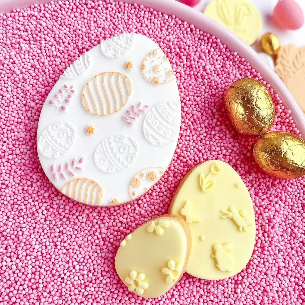 Oh My Cookie Easter Eggs Background Cookie Stamp 1 Oh My Cookie Easter Eggs Background Cookie Stamp