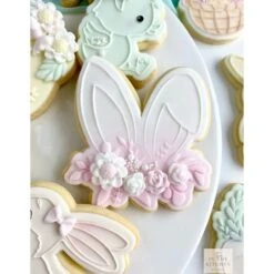 Oh My Cookie Floral Bunny Ears Cookie Stamp + Cookie Cutter