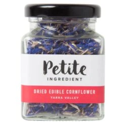 Petite Ingredient Dried Organic Edible Cornflower Blue (Jar)