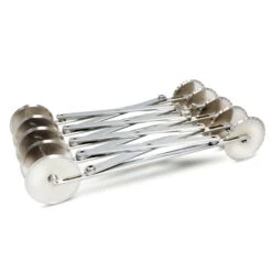 Piping Paradise Stainless Steel Multi Wheel Adjustable/Expandable Strip/Ribbon/Pastry/Dough Cutter - 5 Wheel