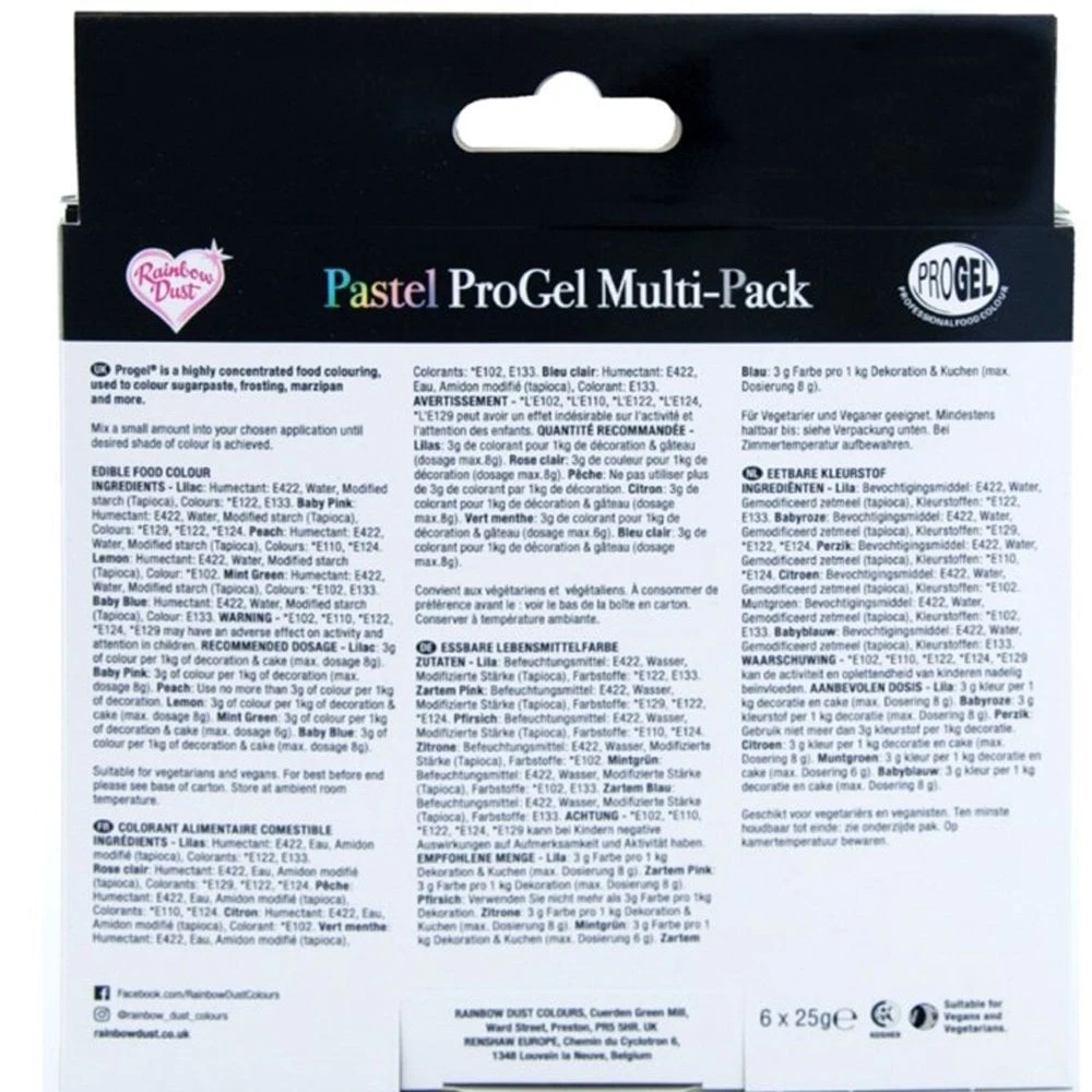 Rainbow Dust Progel Pastel Colour Pack Of 6 3 Rainbow Dust Progel Pastel Colour Pack Of 6 - Image 3